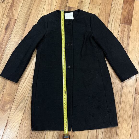 Kate Spade Erika Jacket Tweed Pattern Lacquered Finish 0 Womens Button Coat - Picture 8 of 10